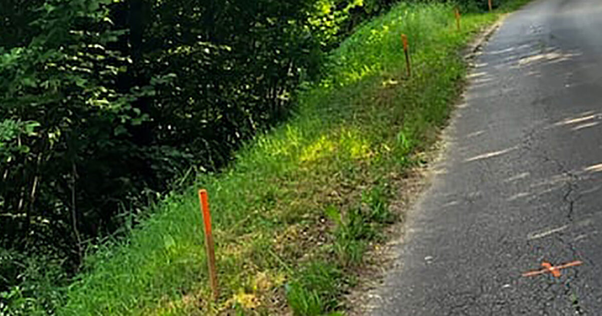 Travaux route des Monneries