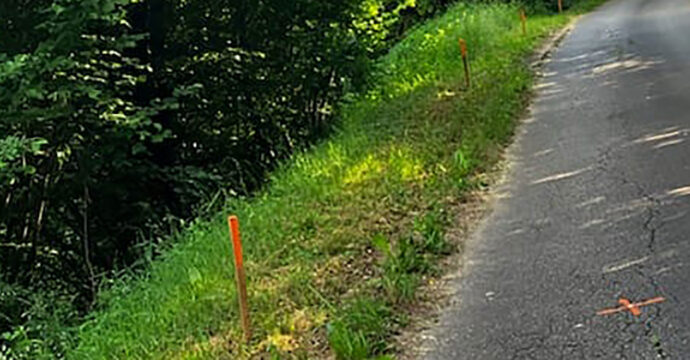 Travaux route des Monneries